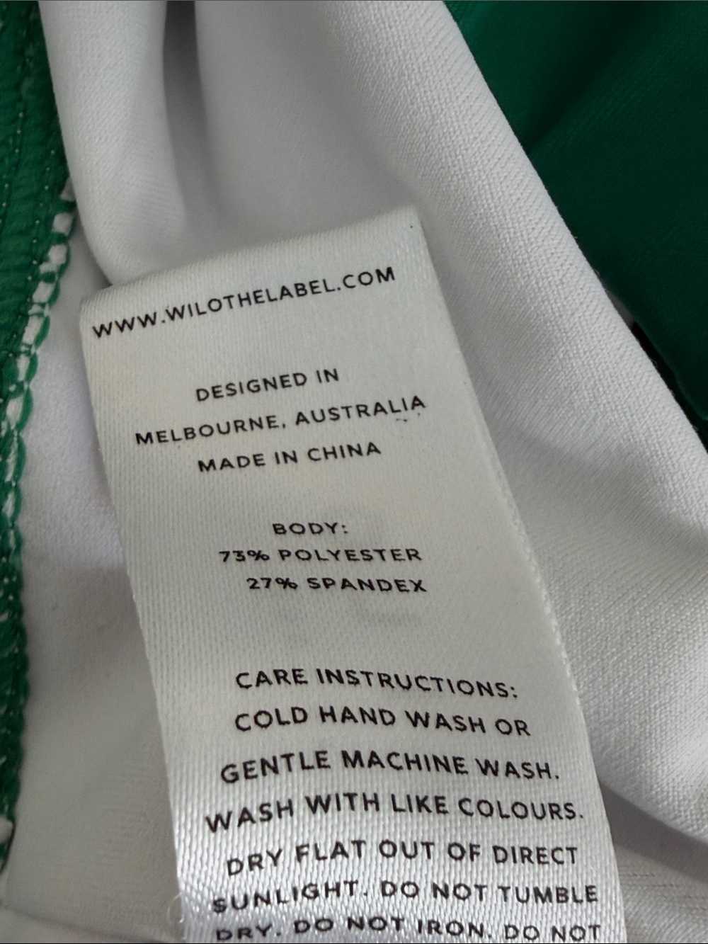Wilo White and Green Sports Bra - Picture 6 of 6